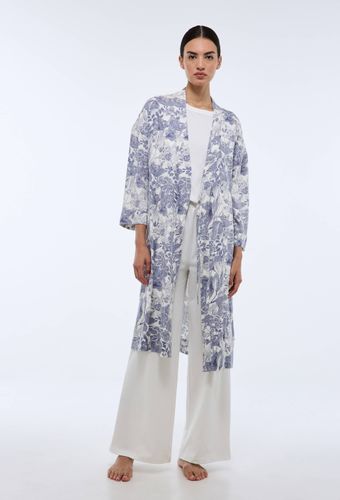 Kimono long imprimé effet toile de jouy - MONOPRIX - Modalova