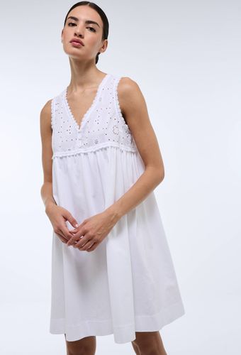 Chemise de nuit unie bi-matière en coton - MONOPRIX - Modalova