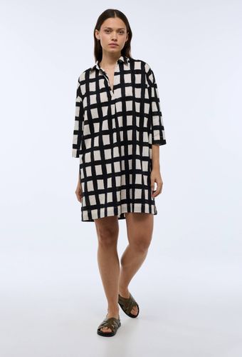 Robe courte imprimée contenant du lin - MONOPRIX PREMIUM - Modalova