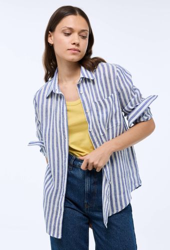 Chemise manches longues rayée en lin - MONOPRIX PREMIUM - Modalova