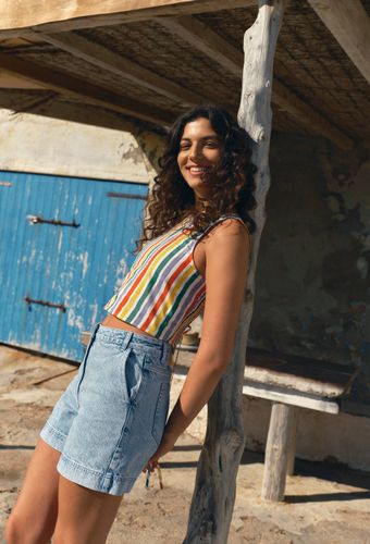 Top rayé sans manches en coton BIO GOTS - MONOPRIX - Modalova