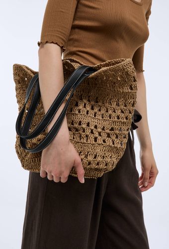 Panier ajouré en paille papier - MONOPRIX - Modalova