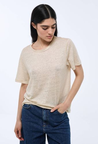T-shirt à manches courtes uni en lin - MONOPRIX PREMIUM - Modalova