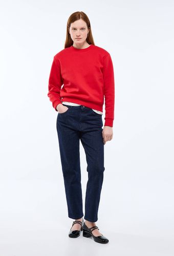 Jean taille haute contenant du coton - MONOPRIX - Modalova