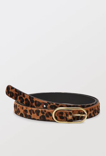 Ceinture imprimé léopard 2 cm en cuir poils - MONOPRIX PREMIUM - Modalova