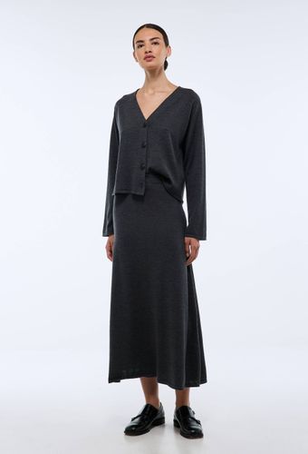 Jupe en laine en maille fine - MONOPRIX - Modalova