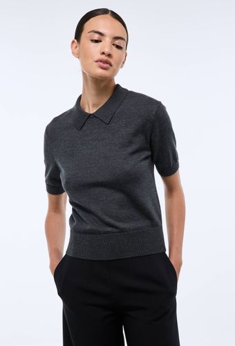 Polo en laine manches courtes en maille fine - MONOPRIX - Modalova