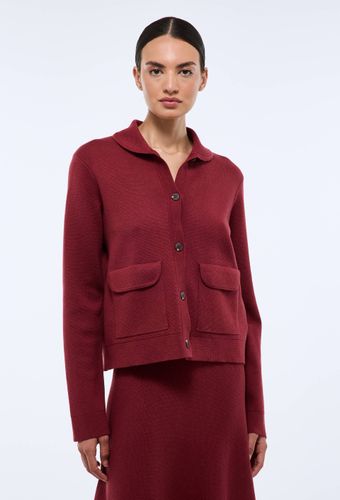 Veste en maille col claudine à poches plaquées - MONOPRIX - Modalova