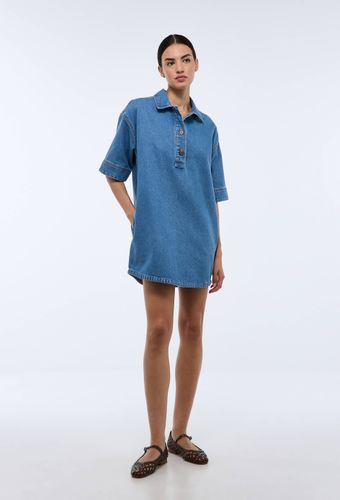 Robe courte en denim en coton - MONOPRIX - Modalova
