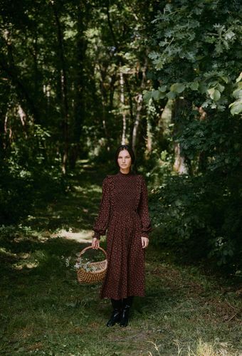 Robe midi smockée imprimée - MONOPRIX - Modalova