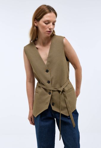 Veston long à carreaux - MONOPRIX - Modalova