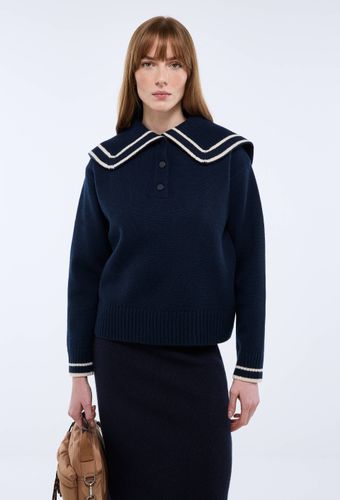 Pull col marin manches longues en laine - MONOPRIX PREMIUM - Modalova