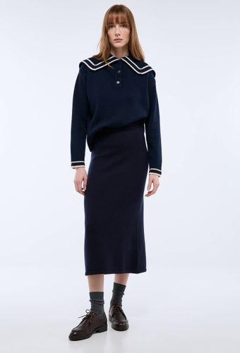 Jupe midi en laine - MONOPRIX PREMIUM - Modalova