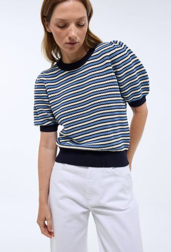 Pull manches courtes à rayures - MONOPRIX - Modalova