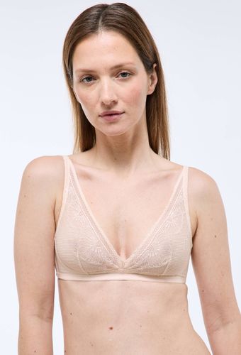 Soutien-gorge triangle foulard CHARLIE en microfibre et dentelle - MONOPRIX - Modalova