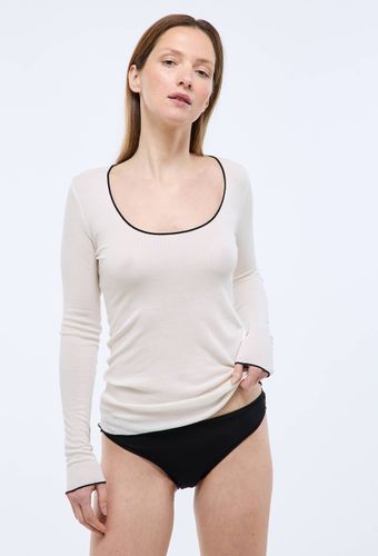 T-shirt manches longues en viscose soie - MONOPRIX - Modalova