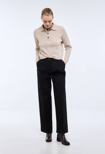 Pantalon à plis contenant du coton - MONOPRIX - Modalova