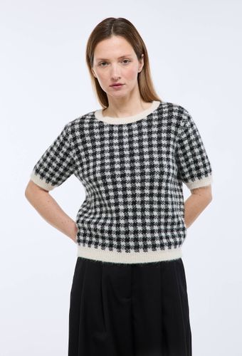 Pull vichy contenant de l'alpaga - MONOPRIX PREMIUM - Modalova