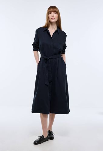 Robe midi col chemise ceinturée - MONOPRIX - Modalova