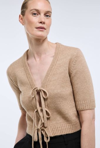 Cardigan en maille à nouer manches courtes - MONOPRIX - Modalova