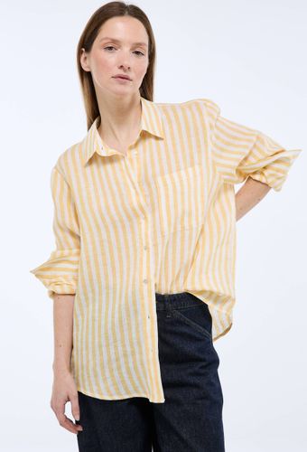 Chemise manches longues rayée en lin - MONOPRIX PREMIUM - Modalova