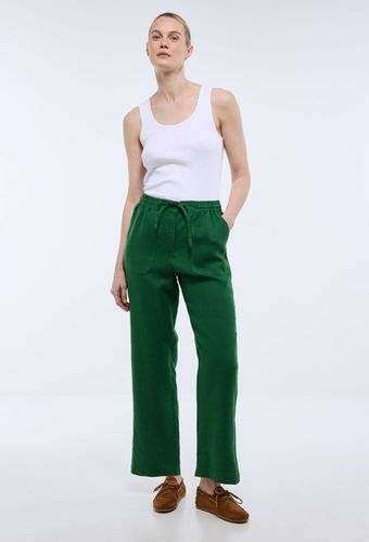 Pantalon taille semi-élastiquée uni en lin - MONOPRIX PREMIUM - Modalova