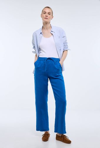 Pantalon taille semi-élastiquée uni en lin - MONOPRIX PREMIUM - Modalova