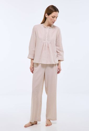 Pyjama rayé à manches longues avec détail plastron en coton BIO GOTS - MONOPRIX - Modalova