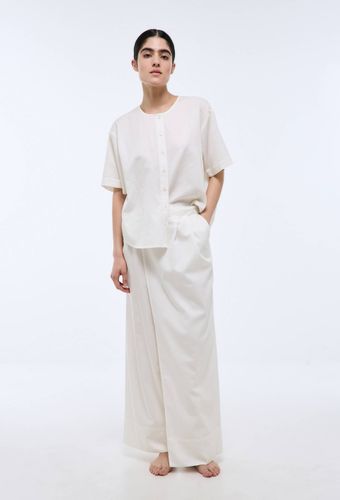 Pantalon uni en satin de coton bio GOTS - MONOPRIX - Modalova