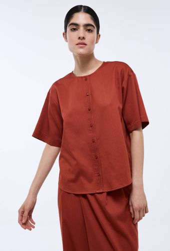 Chemise unie en satin de coton bio GOTS - MONOPRIX - Modalova