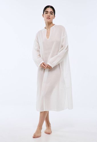Chemise de nuit unie en ramie et coton - MONOPRIX - Modalova