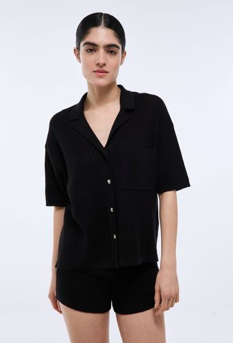 Pyjashort uni manches courtes tricotté en coton - MONOPRIX - Modalova