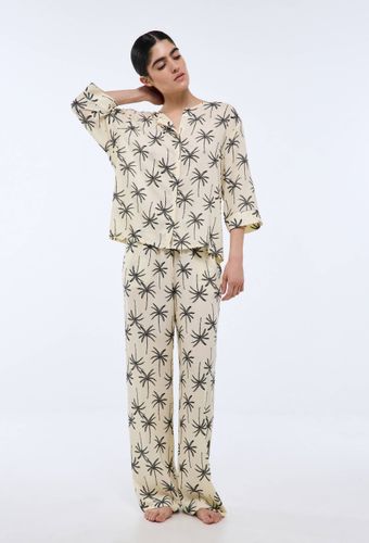 Pyjama long en viscose imprimée - MONOPRIX - Modalova