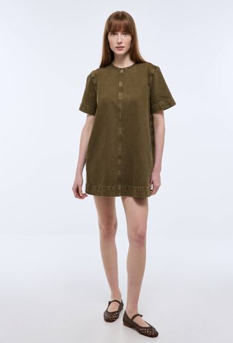 Robe courte unie en coton - MONOPRIX - Modalova