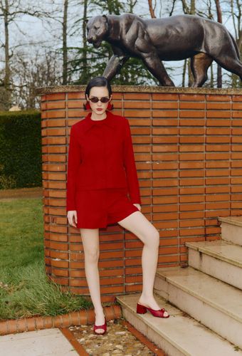 Short en coton lin - MONOPRIX - Modalova