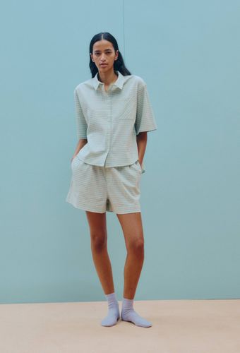 Pyjashort à carreaux en coton - MONOPRIX - Modalova