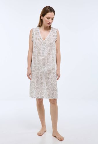 Chemise de nuit imprimée en plumetis de coton BIO GOTS - MONOPRIX - Modalova