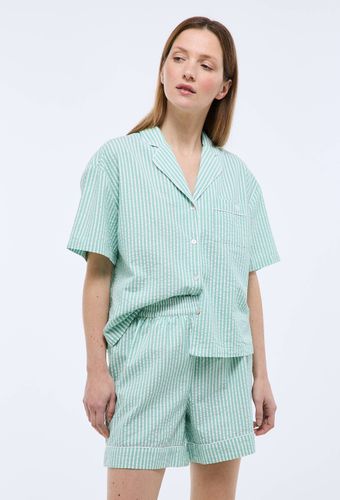 Pyjashort manches courtes rayé en coton BIO - MONOPRIX - Modalova
