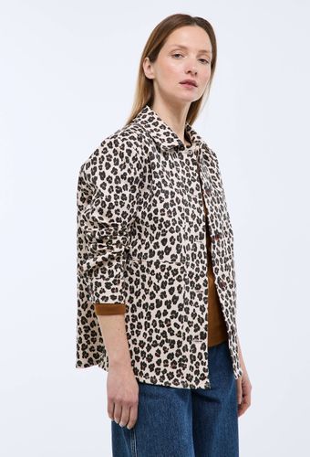 Veste courte imprimée contenant du coton - MONOPRIX - Modalova
