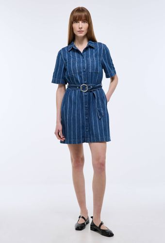 Robe courte cintrée en jean - MONOPRIX - Modalova