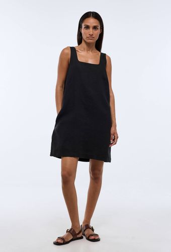 Robe courte unie en lin - MONOPRIX PREMIUM - Modalova