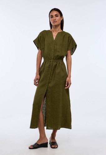 Robe midi unie en lin - MONOPRIX PREMIUM - Modalova