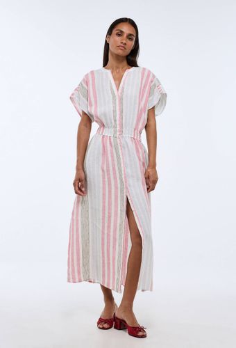 Robe midi imprimée en lin - MONOPRIX PREMIUM - Modalova