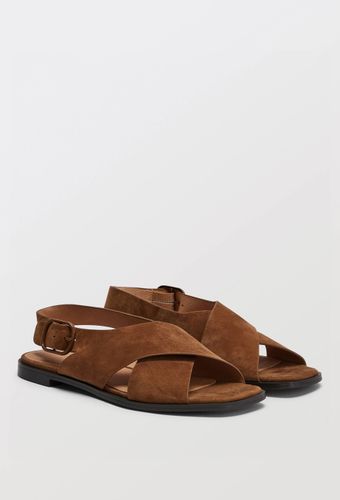 Sandales croisées en cuir - MONOPRIX PREMIUM - Modalova