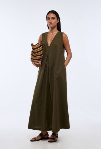 Robe longue unie contenant du lin - MONOPRIX - Modalova