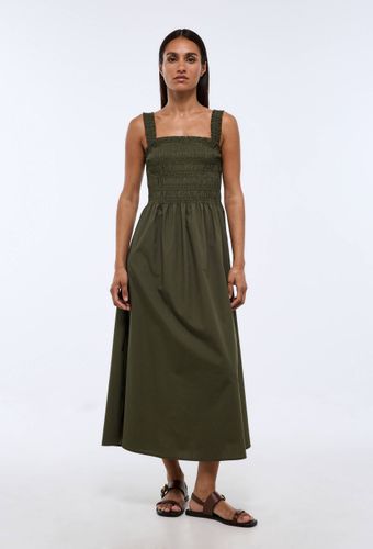 Robe midi smockée en coton BIO GOTS - MONOPRIX - Modalova