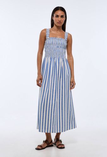Robe midi smockée imprimée en coton BIO GOTS - MONOPRIX - Modalova