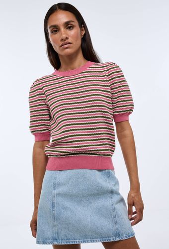 Pull manches courtes à rayures - MONOPRIX - Modalova