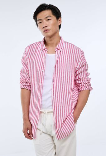 Chemise rayée en lin - MONOPRIX PREMIUM - Modalova