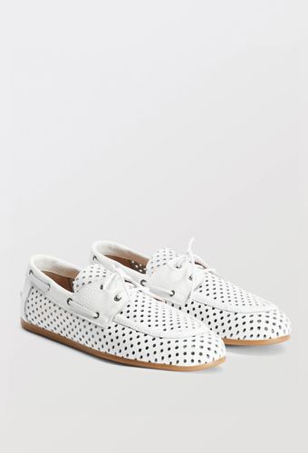 Chaussures bateau à lacets en cuir - MONOPRIX PREMIUM - Modalova